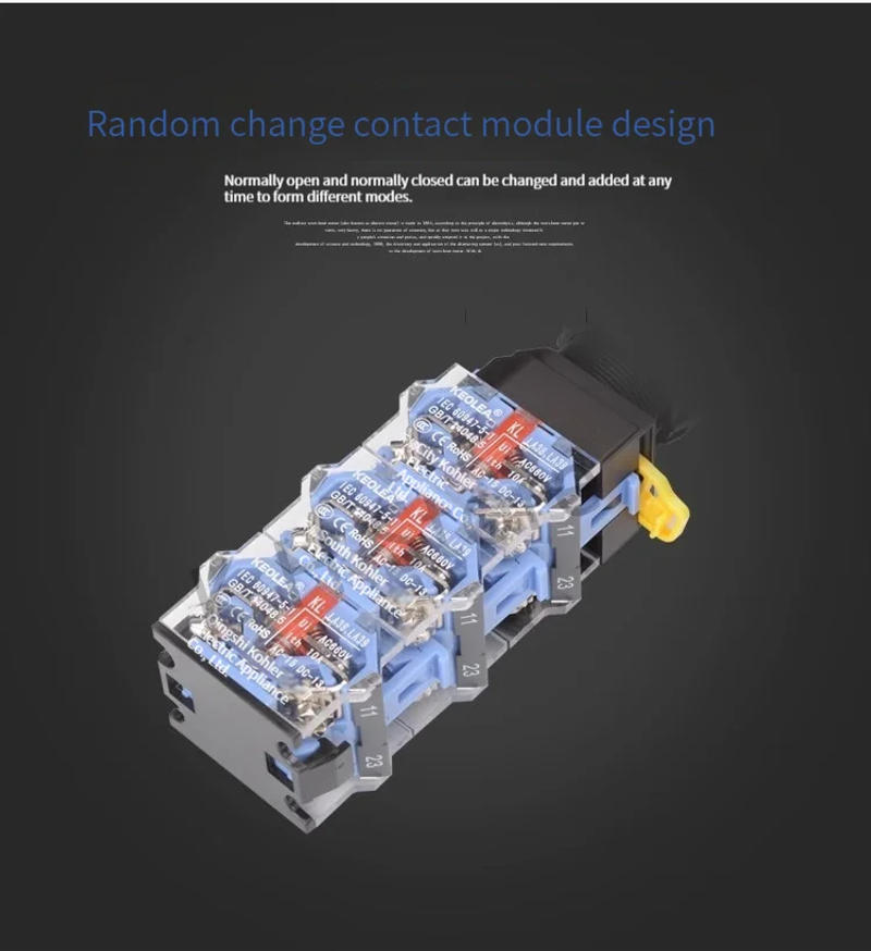 Description Picture 6 of item22mm LA38 illuminated Pushbutton Switch Self-Locking Reset Flat Head Jog Switch 24 220V Red Green Start Mushroom Knob With light