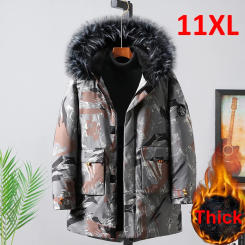 Plus Size 10XL 11XL Parka Men Winter Jacket Fashion Casual Thickened Camou Jacket Coat Male Parkas Big Size 10XL 11XL