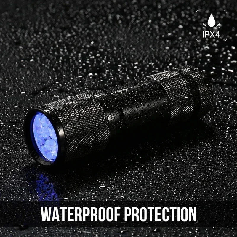 Description Picture 2 of item51LED 395nM UV Ultra Violet Flashlight Blacklight Torch Light Camping Lamp Supplies edc Fishing High Power Flashlight Lantern