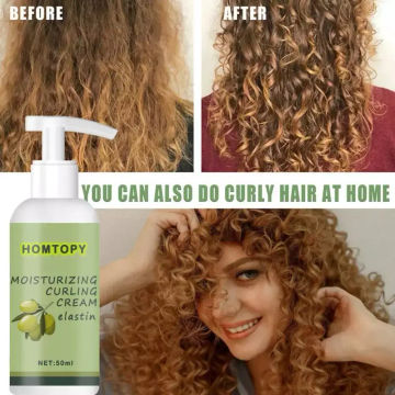 Hair Volumizing Cream Hair Conditioner 50ml Volume Lift Styling Mousse Curly Hair Elastin Curl Defining Cream for Wavy Hairs