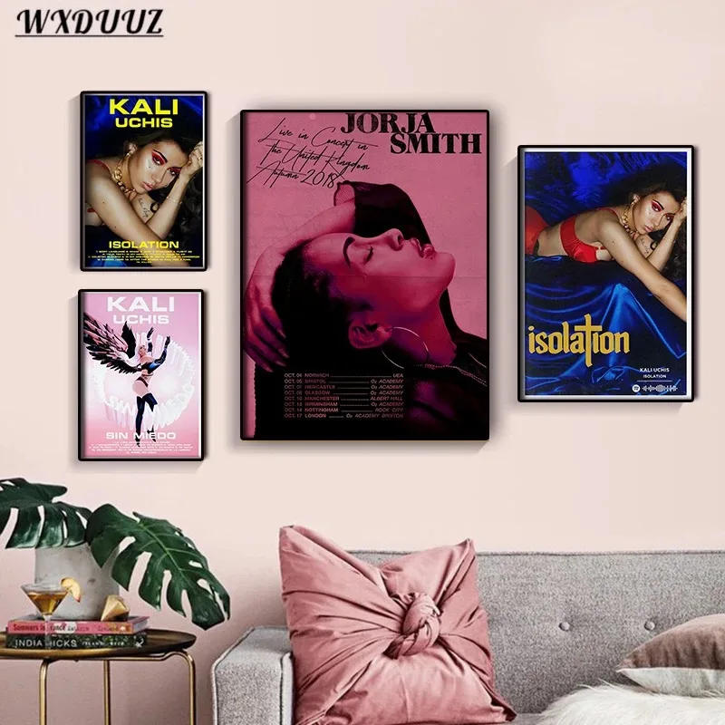 Description Picture 3 of itemKali Uchis Latest Music Album Cover Poster ORQUÍDEAS Modern Home Art Decoration Fan Collection Canvas Painting Wall Art