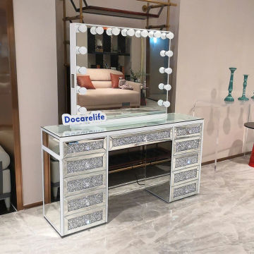 bedroom furniture set modern crushed diamond mirrored dresser