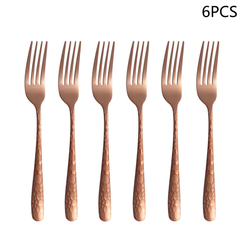 Description Picture 5 of item4/6/16/24pcs Household stainless steel tableware with steak knife Dinner fork soup spoon tea spoon rose gold tableware