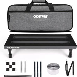 Ghost Fire 19.7''X7'' Magic Tape Pre-Processing  Pedal board Ultra-Hard Aluminum Alloy Bass Music Guitar  Effects Pedalboard