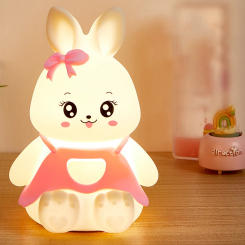 LED Rabbit Night Light, Nursery Squishy Silicone Soft Lamp for Breastfeeding,DinosaurCute Animal Bedside Lamp for Baby Kids Teen