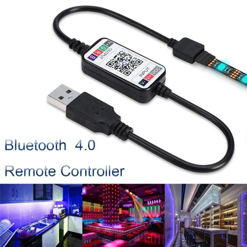 Description Picture 2 of item1~5PCS LED Strip Light Smart Phone Controller Wireless APP 4.0 Control USB/DC Connector For 4 Pin 5050 RGB Strip