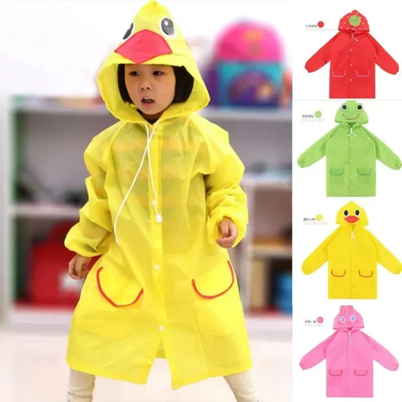 Description Picture 3 of item1PCS Children's cartoon raincoat Korean children's rain gear Cute baby poncho household goods playground Lovely and durable