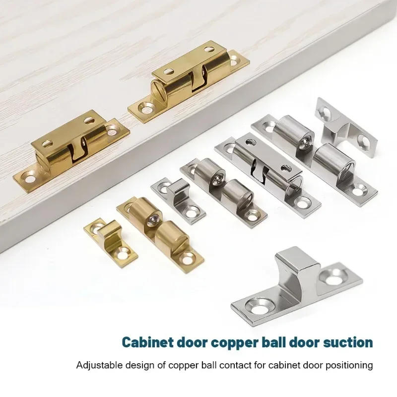 Description Picture 6 of item40/50/60mm Pure Copper Double Spring Steel Ball Catch Latch for Furniture Cupboard Cabinet Door Adjustable Closet Tension Latch
