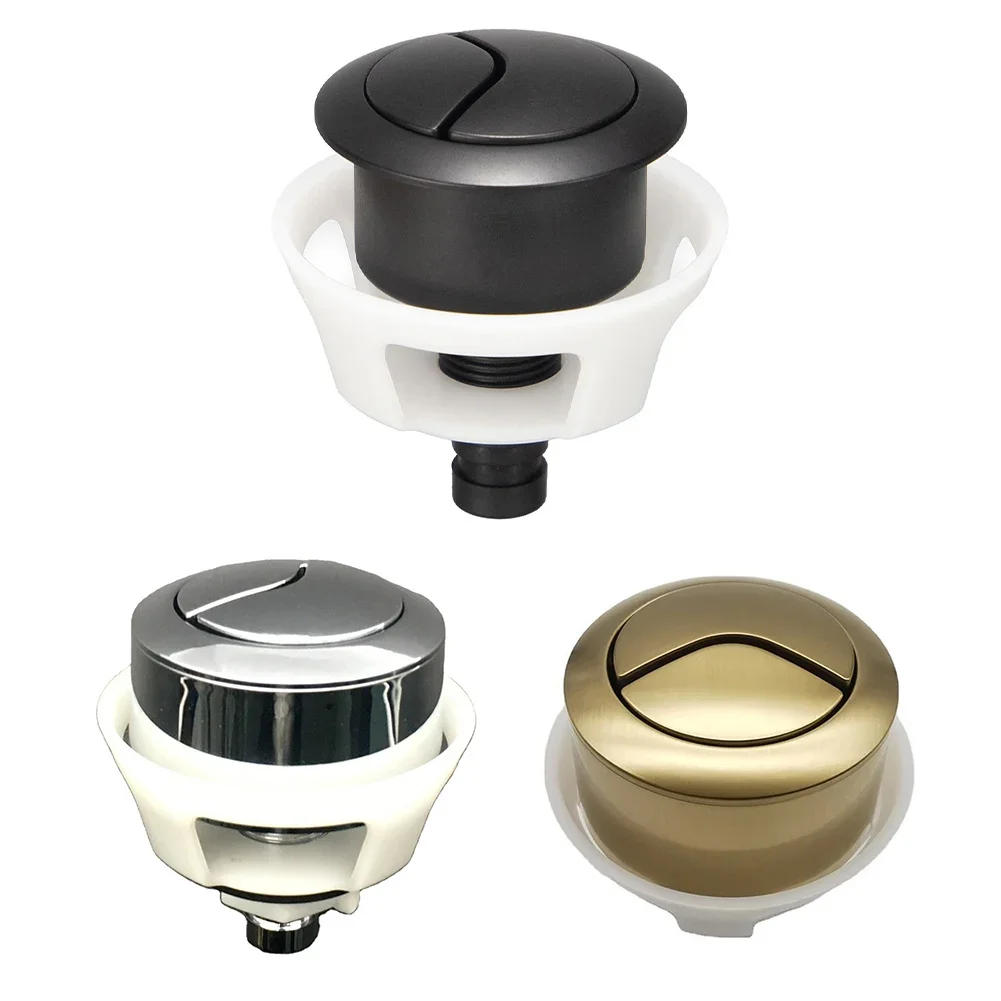 Description Picture 4 of itemUniversal Dual Flush Toilet Water Tank Button Round Valve Push Button Flush Toilet Seat Water Tank Valve Bathroom Accessory