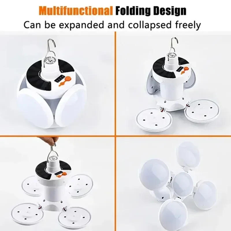 Description Picture 6 of itemSolar Energy Camping Lamp 5 Modes SOS Waterproof USB Rechargeable LED Remote Control Foldable Lantern Portable Emergency Lamp