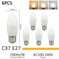 6pcs C37 E27