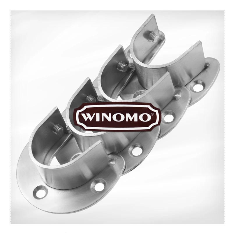 Description Picture 2 of item4Pcs Heavy Duty Stainless Steel Closet Pole U Shaped Holder Rod Holder End Supports Easy Installation or Removal Curtain Rod