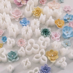 3Pcs/Set Hydrangea Flower Petals Polymer Clay Cutters Mold for DIY Chrysanthemum Earrings Jewelry Soft Pottery Cutting Die Tools
