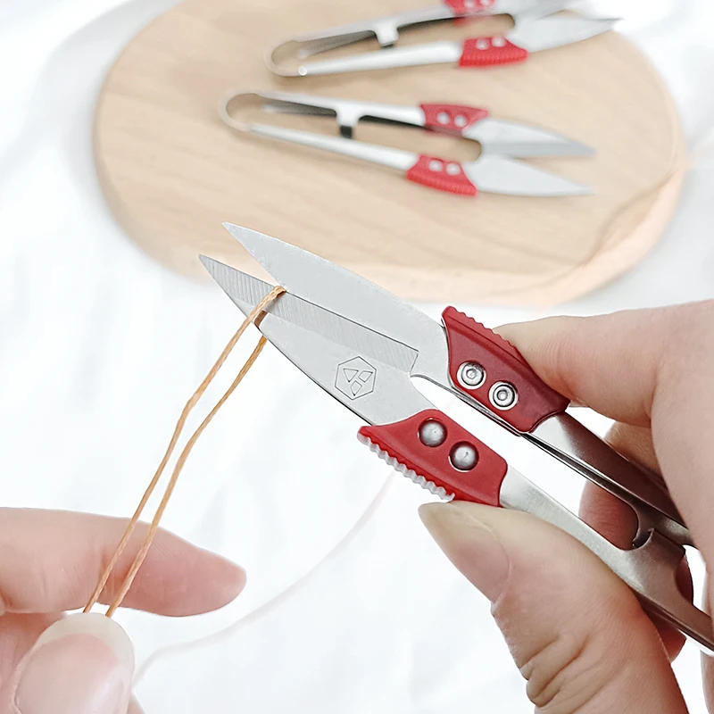 Description Picture 3 of item5/10/20pcs U Thread Scissors Stainless Steel Yarn Shears Cutting Sewing Scissors Cross Stitch Scissors Embroidery Shears Costura