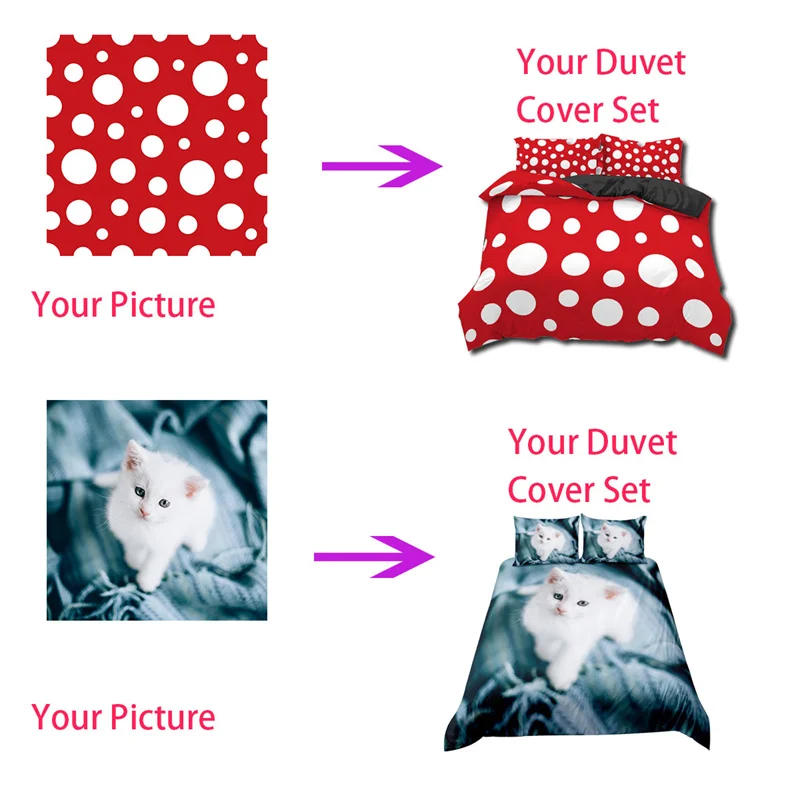 Description Picture 2 of itemDragon Cartoon Comforter Bedding Set,Duvet Cover Bed Set Quilt Cover Pillowcase,King Queen Size Bedding Set for Adult Child Gift