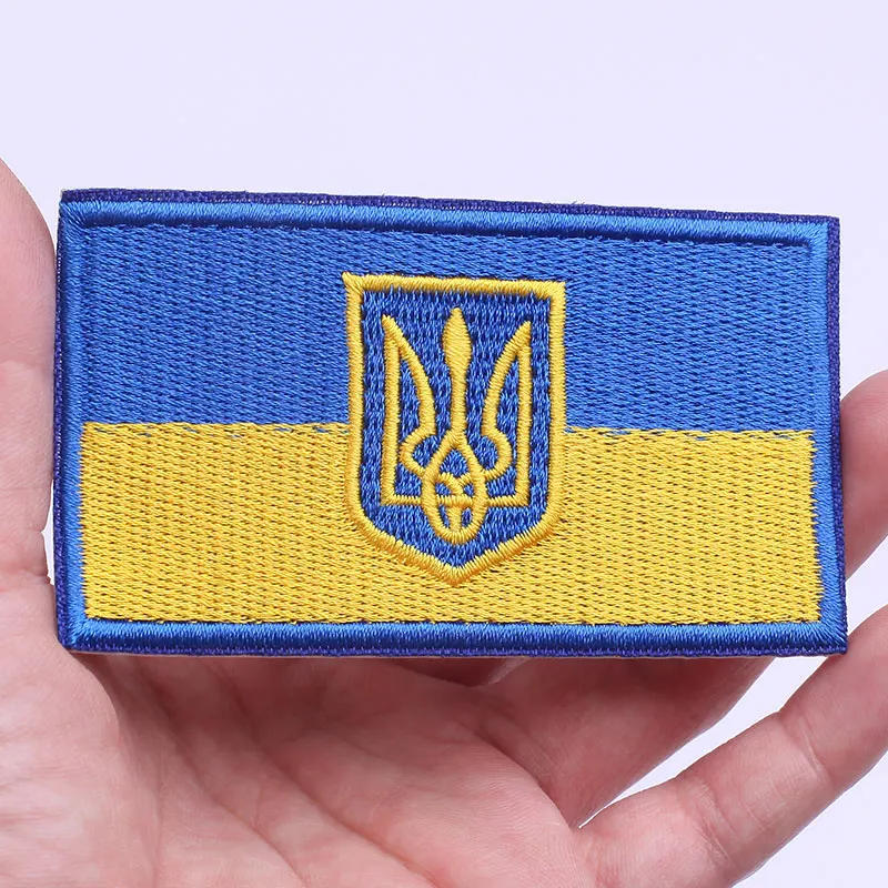 Description Picture 3 of itemIron on Ukraine Flag Embroidery Patch Ukrainian National Emblem Patches on Clothes Diy Thermoadhesive Stickers Shoulder Badges