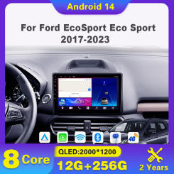 Android 14 Car Radio For Ford EcoSport Eco Sport 2017-2023 Stereo Head Unit Multimedia Video Player GPS Carplay Android Auto 4G