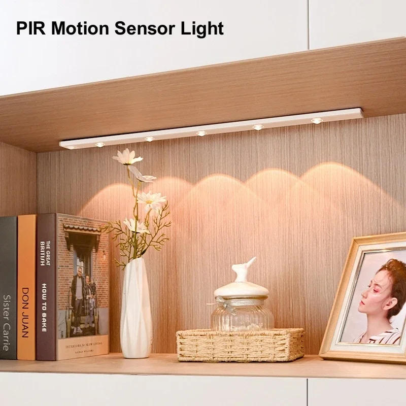 Description Picture 3 of itemWireless LED Under Cabinet Light Bar for Kitchen, Bedroom Aisle PIR Motion Sensor Night Light Rechargeable Portable Light Bar