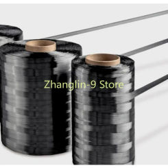 High Quality 1K 3K 6K 12K 24K 48K  Carbon Fiber Fibre Tow Filament Yarn Thread Tape 30M