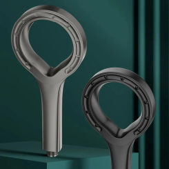 Handheld Spray Shower Head Single Mode Big Panel Booster Mixer Household Spa High Pressure Shower Hollow Shower Nozzle