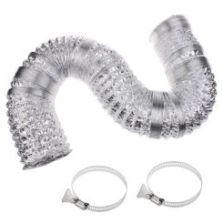 75/80/153mm Air Aluminum Foil Ducting Dryer Vent Hose For Ventilation 150/300/600cm Ventilation Air Tube For Kitchen Bathroom