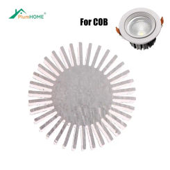 Diameter 50mm 3~7W COB Radiator High Power Led Heatsink Sunflower Solid Radiator Round Alloy Aluminum