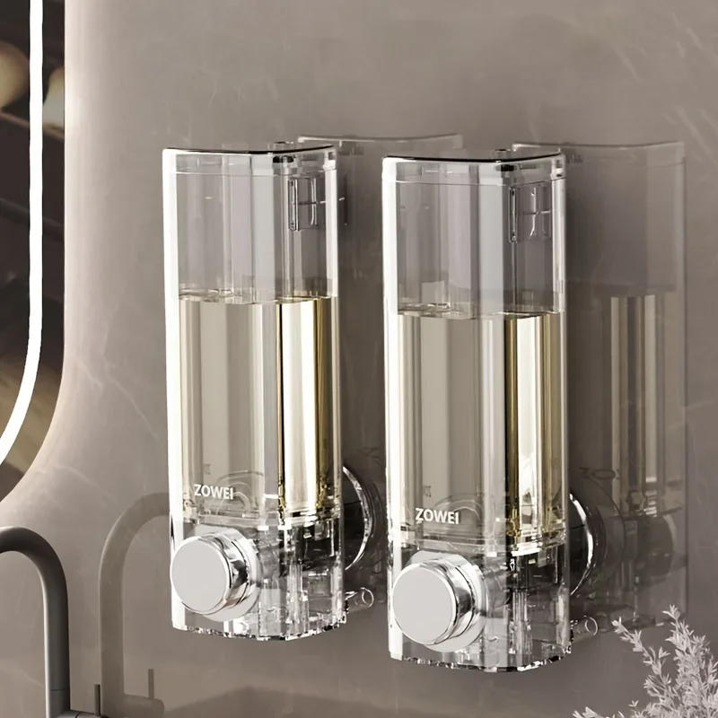 Description Picture 3 of itemWall-Mounted Soap Dispenser No-Drill Suction Cup Plastic Lead-Free Independent Installation Bathroom Accessories Battery-Free
