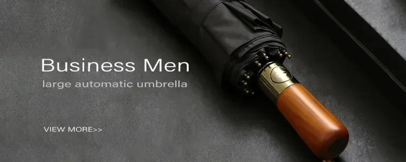Description Picture 2 of itemPARACHASE Big Umbrella Men Business Style 115cm Automatic Umbrella Rain Double Layer 10K Windproof Large Golf Umbrellas Wooden