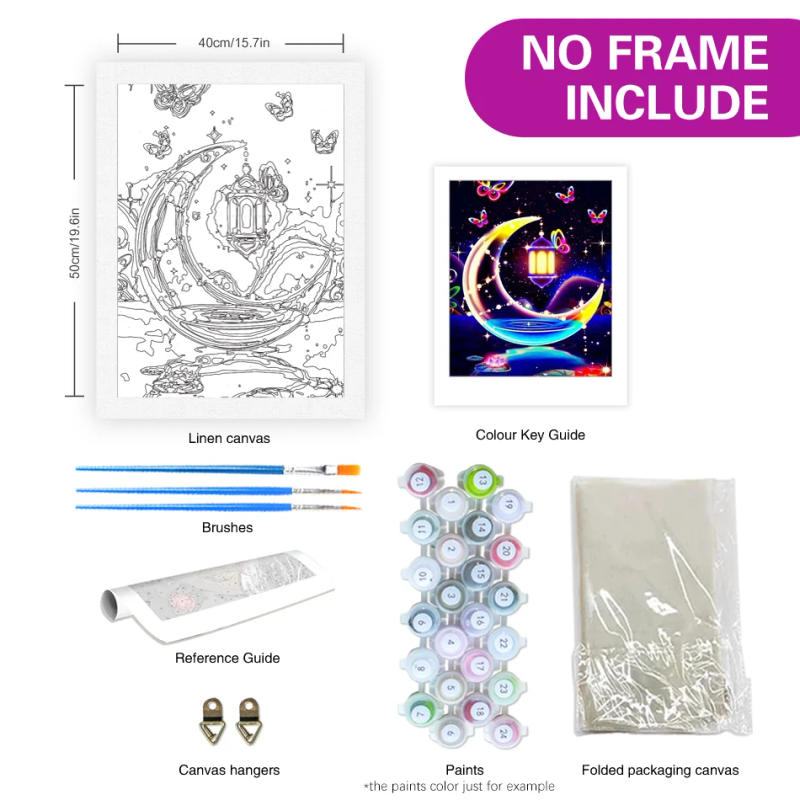 Description Picture 3 of itemRUOPOTY Painting By Numbers Flowers Kits Picture For Paint On Numbers Diy Handpainted Wall Paintings Drawing Coloring By Numbers