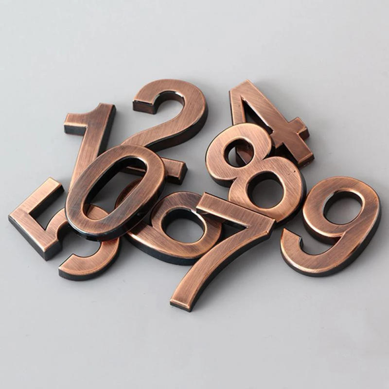 Description Picture 5 of item1pcs Exterior House Numbers Door Number Plate Apartment Self Adhesives Digits Office Address Residential Hotel Exterior Number