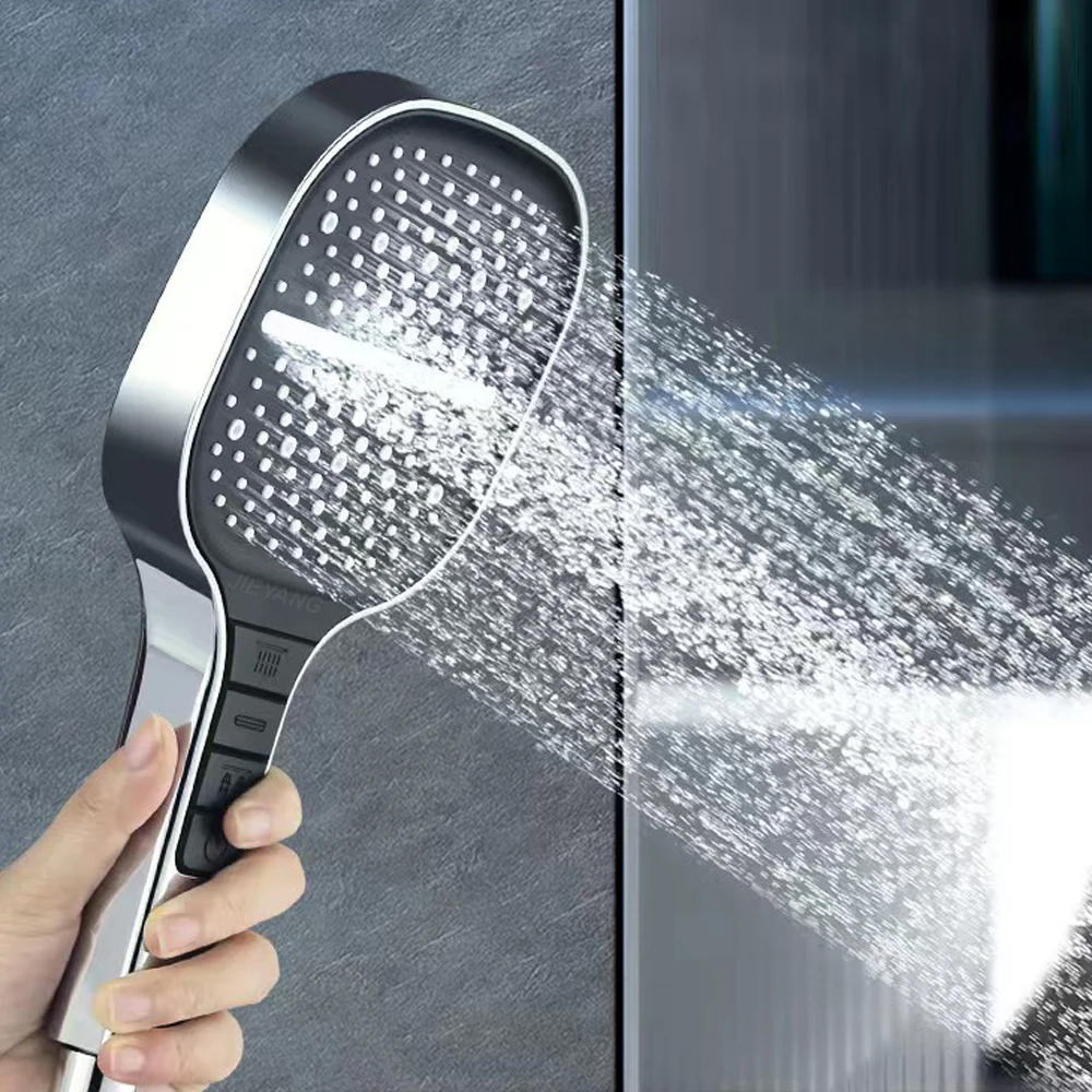 Description Picture 6 of itemlarge Area Shower Head 7 Modes Adjustable High Quality High Pressure Water Saving Flow Shower Faucet Nozzle Bathroom Accessories