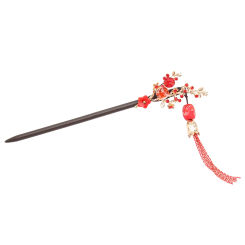 Hair Accessories Bride Clip Chinese Vintage Rhinestone Chopsticks Wooden Retro Style Clasp