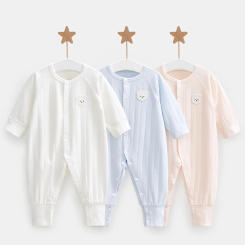 Baby Cotton Romper Suits Long Sleeve Thin Unisex Sleepwear for Newborn Infant Spring Fall Outfits | 100% Pure Cotton Soft Breath