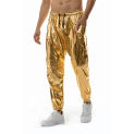 Men's Metallic Disco Shiny Joggers Drawstring Elastic Waist Sequin Pants Hip Hop Dance Fluorescent Harajuku Nightclub Trousers