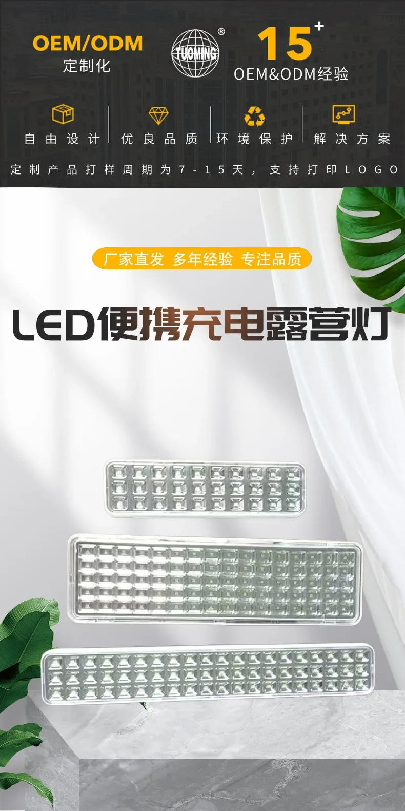 Description Picture 2 of item2024 Multiple Gears High-brightness Camping Light Emergency Light LED Portable Rechargeable Camping Light Multi-purpose Lighting