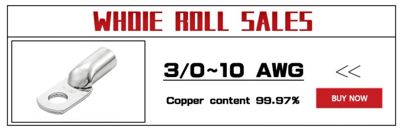 Description Picture 3 of itemOT 5A~600A Ring or Round Copper Crimp Terminales M6 M8 M10 M12 Lug Cable connector For Wire electrical switch connection cable