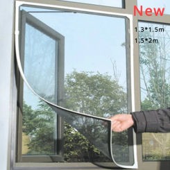 DIY Mosquito Net Self-adhesive Indoor Anti-insect Fly Screen Curtains Window Net Protections Mesh Home Textile Bed Garden