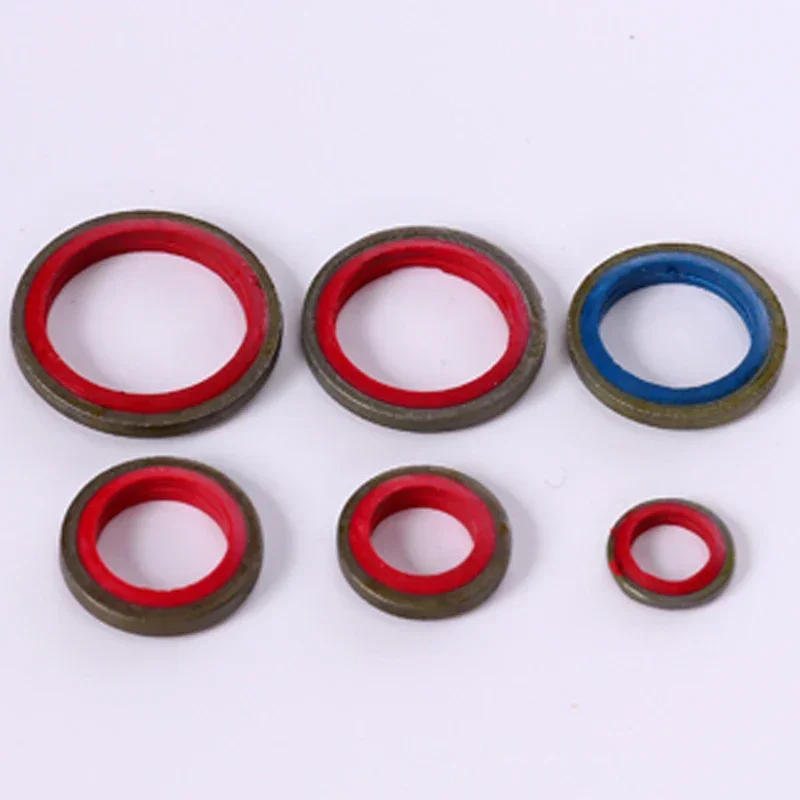 Description Picture 6 of item100/245pcs High Press Hydralic Rubber Oil Pip Bonded Washer NBR Metal Seal Ring Drain Plug Gasket Fit Combined Sealing Set