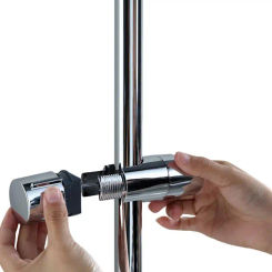 1pc Shower Head Holder Adjustable 18~25mm ABS Chrome Shower Rail Holder Bathroom Accessories Shower Mounting Brackets for home