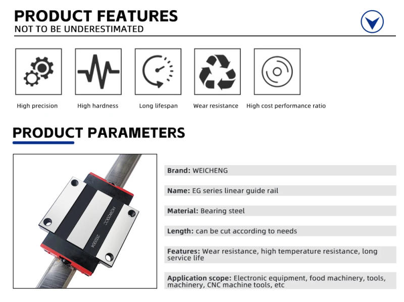 Description Picture 5 of itemLinear Guide Slider EGH20 Series 1pc EGH20 CA EGW20CC Block Use For EGR20 Linear Rail CNC Parts