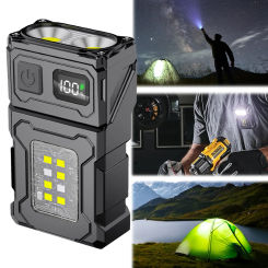 COB SMD Portable Work Light USB Charging Hat Clip Light 500LM Rotatable Powerful Mini Torch for Camping Fishing Walking