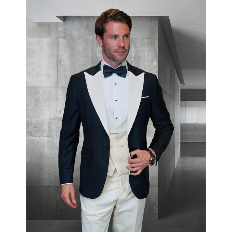 Description Picture 5 of itemStylish High-quality Men's Suit 3 Pieces Single Breasted Peak Lapel Set Daily Fashion Male（Blazer+Pants+Vest）