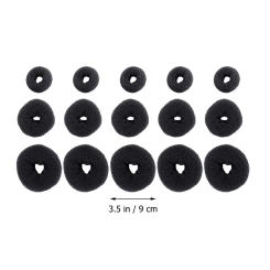 15pcs Hair Donut Bun Maker Ring Hair Increase Doughnut Shaper for Hair Bun
