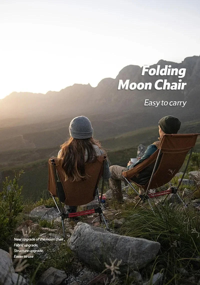 Description Picture 2 of itemNaturehike Camping Moon Chair High Back Ultralight Folding Chair Portable 120Kg Load Travel Rocking Chairs Outdoor Fishing Chair