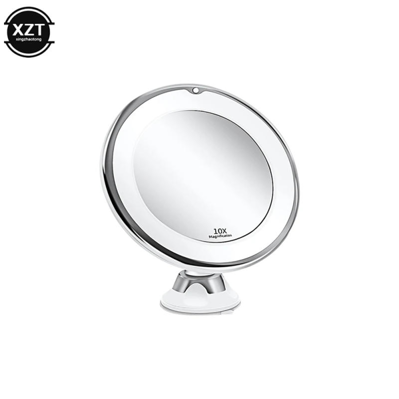 Description Picture 2 of item14 Led Lighted Touch Screen Vanity Mirror Flexible Makeup Mirror 10x Magnifying Mirrors Portable Dressing Table Cosmetic Mirrors