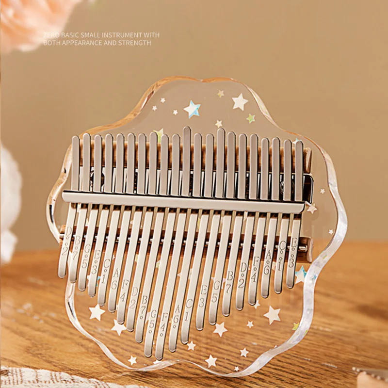 Description Picture 5 of itemHLURU Kalimba 17 21 Key Thumb Piano Acrylic Crystal Kalimba 17 21 Key Finger Piano For Beginners And Child Keyboard Instrument