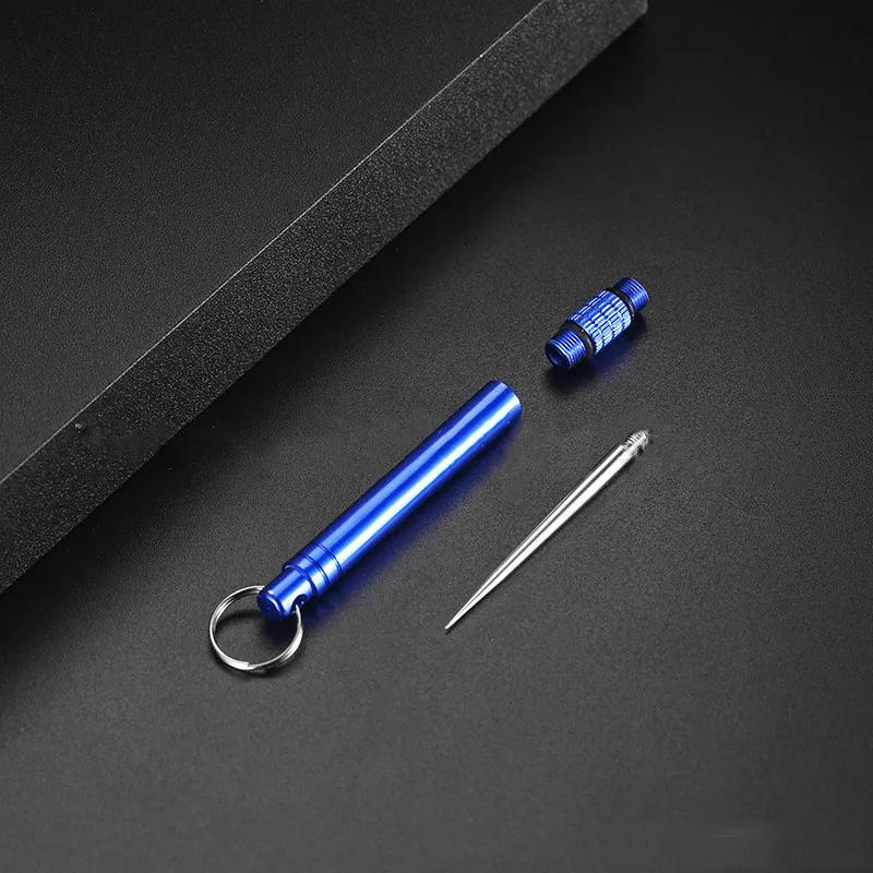 Description Picture 5 of itemTitanium Outdoor EDC Portable Multi-Purpose Toothpick Bottle Fruit Fork Camping Tool Toothpick Tube Is More Durable Than Floss