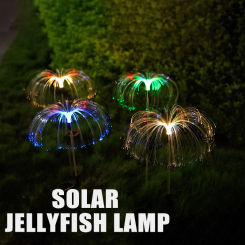 Solar Fiber Optic Jellyfish Lawn Lights Outdoor Waterproof Solar Garden Lights Decoration Lamp Outdoor Patio Villa Yard Decor