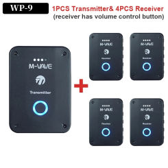 2024 NEW M VAVE WP 9 Wireless Earphone Monitor Rechargeable 2.4GHz Transmitter Receiver Support Stereo Mono Recording Function