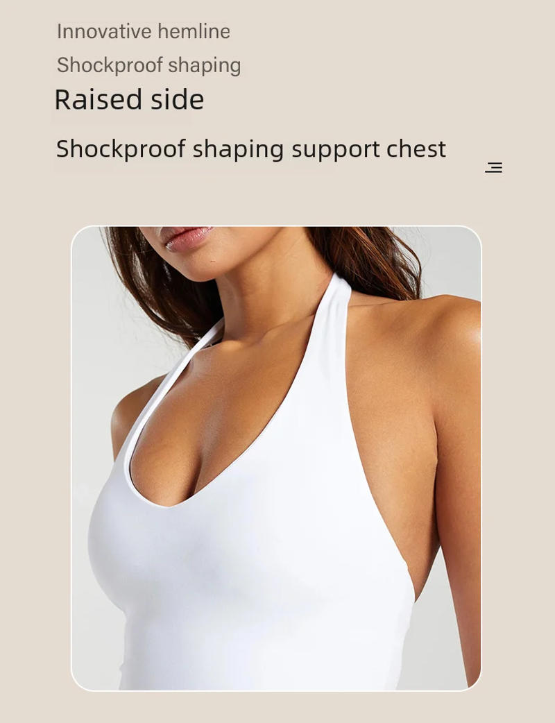 Description Picture 5 of item2024 New High Strength Yoga Bra Women's Sports Halter Neck Tank Top Fitness Shockproof Anti-sagging Back Beautifying Sportswear